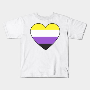 Non-Binary Pride Heart Kids T-Shirt